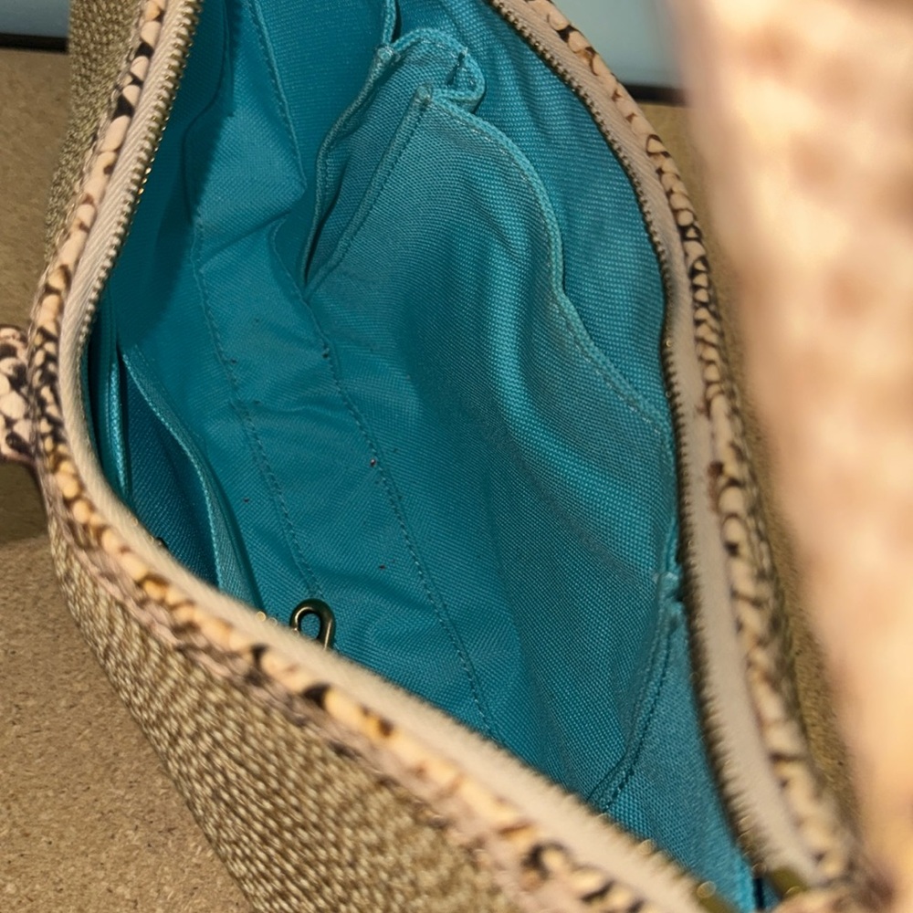ERIC JAVITAS New York Squishee hobo bag Vintage Snake Skin Straw Bag Purse - Picture 8 of 12